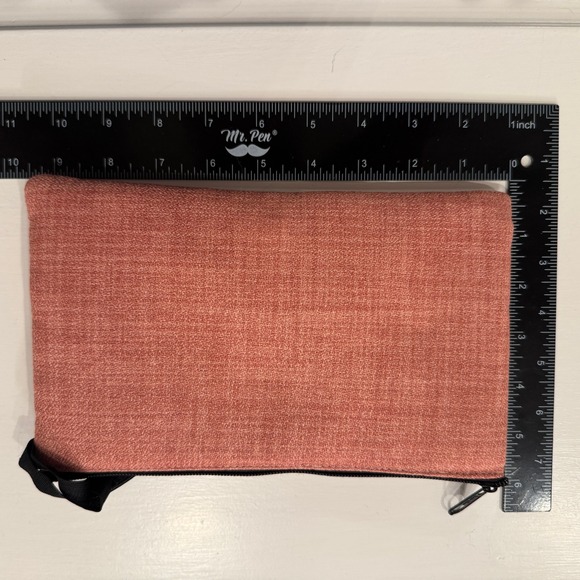 Hand Embroidered Ecuador Pouch Clutch Bag Floral Bird Pink Zipper Pouch - Picture 14 of 14